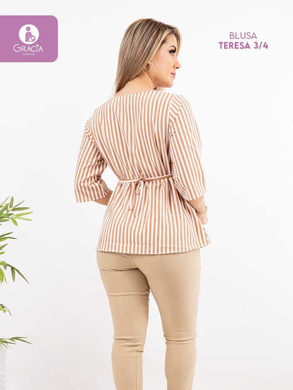 Blusa Teresa manga 3/4