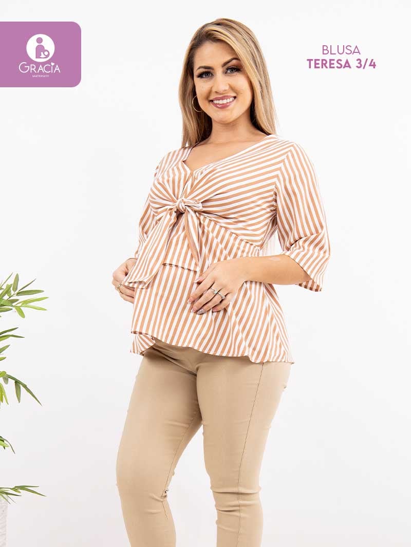 Blusa Teresa manga 3/4
