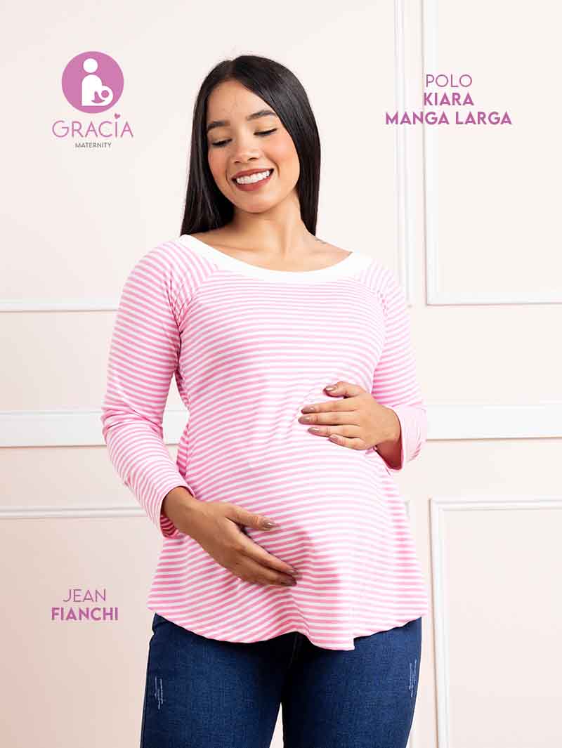 Polo Kiara manga larga